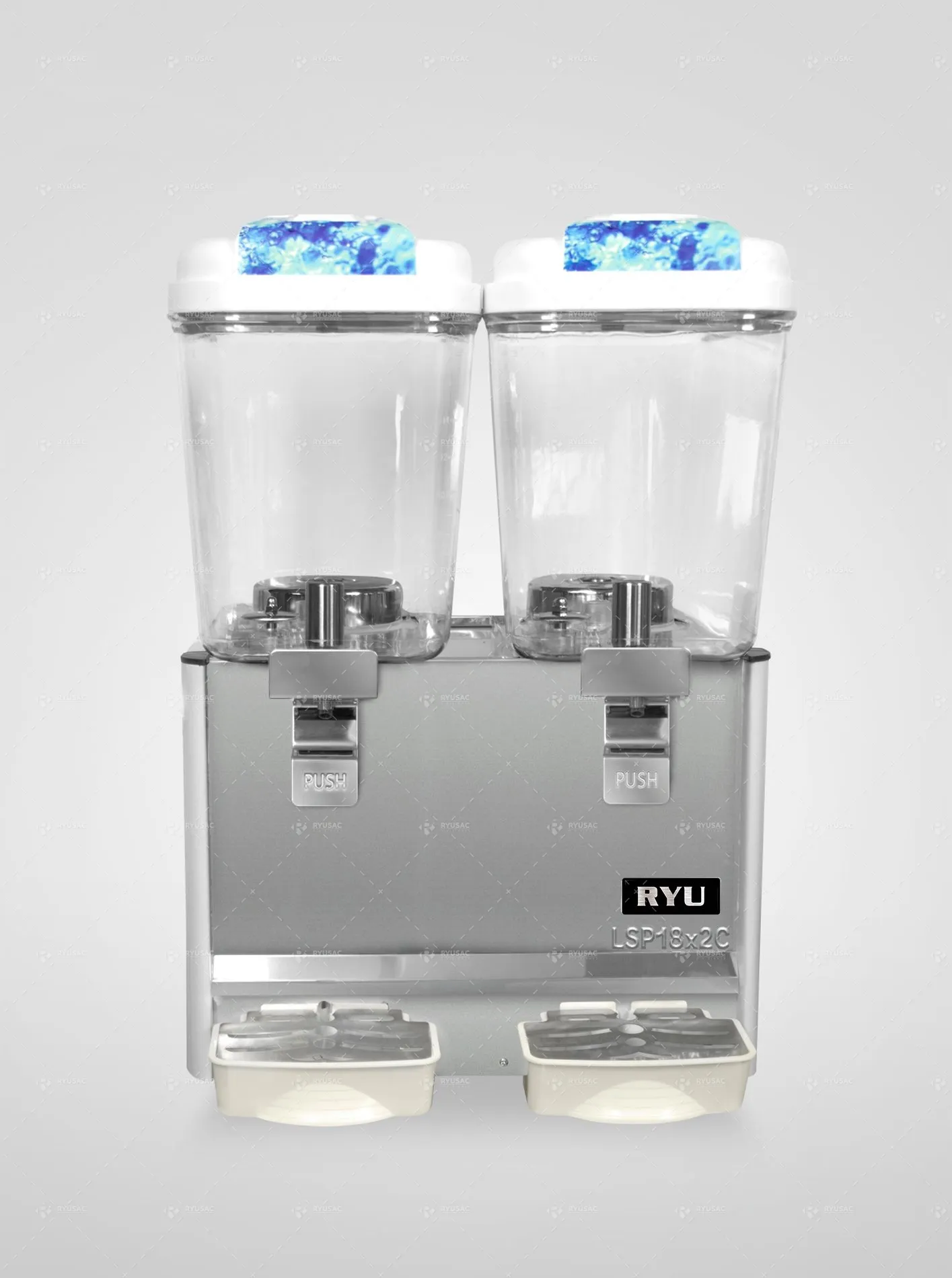 Máquina Refresquera de 2 Tolvas Push 18 Litros c/u - RYU