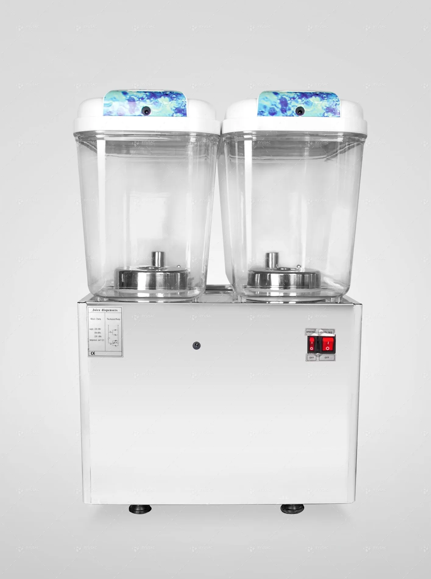 Máquina Refresquera de 2 Tolvas Push 18 Litros c/u - RYU