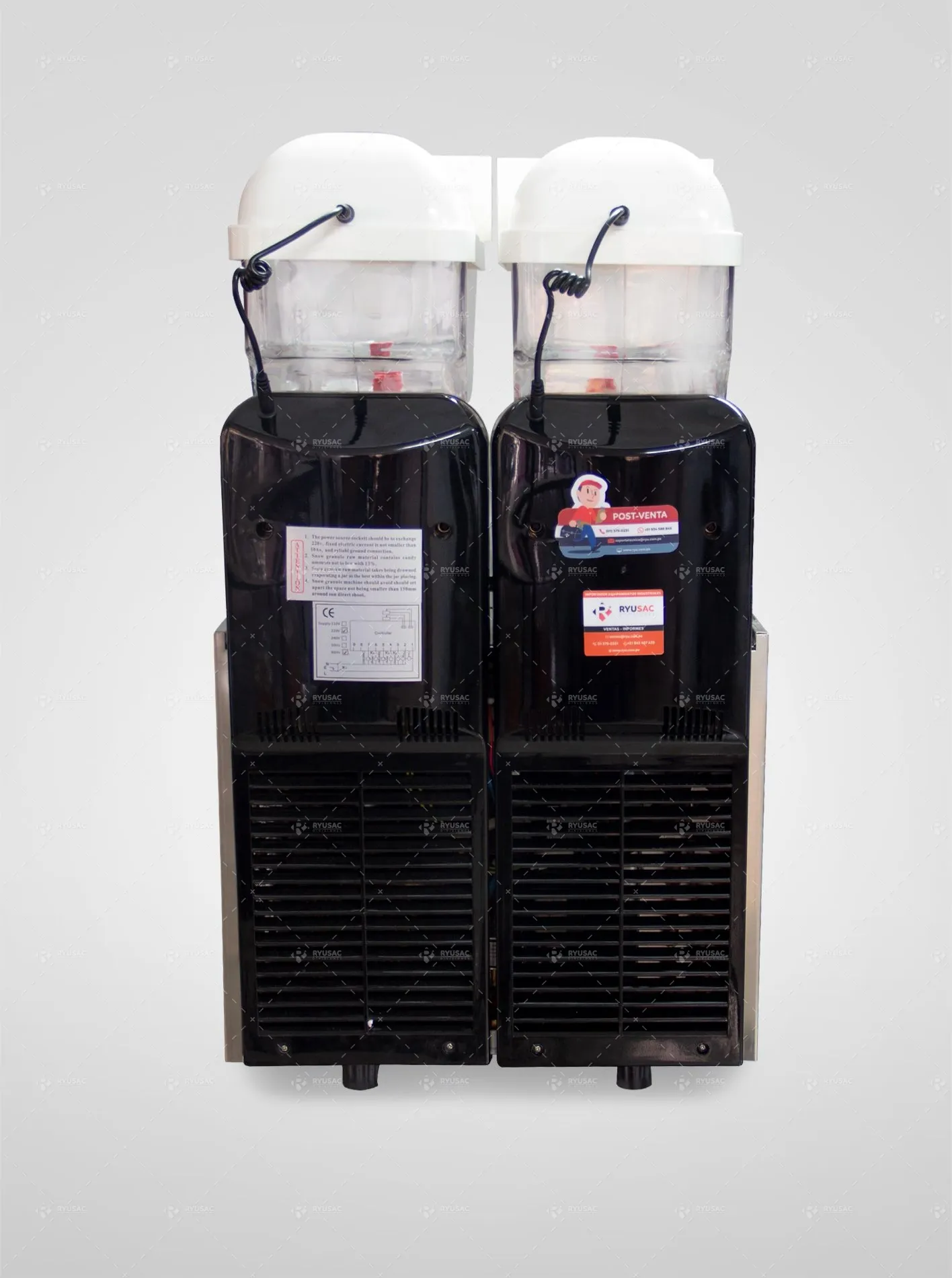 MÁQUINA CREMOLADERA DE 2 TOLVAS 12 LITROS C/U – RYU