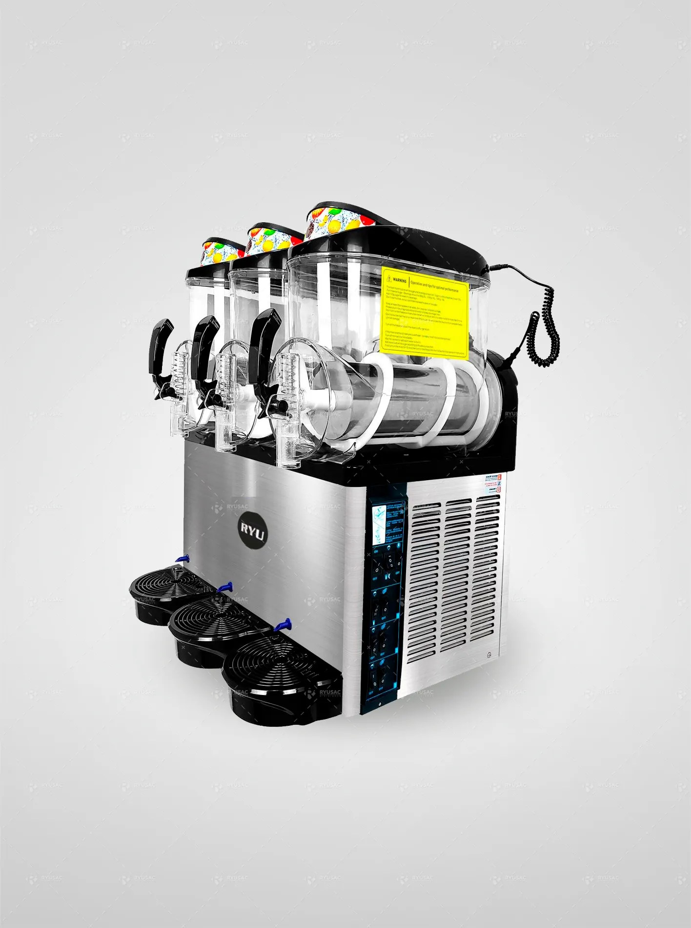 MÁQUINA CREMOLADERA DE 3 TOLVAS 12 LITROS C/U – RYU