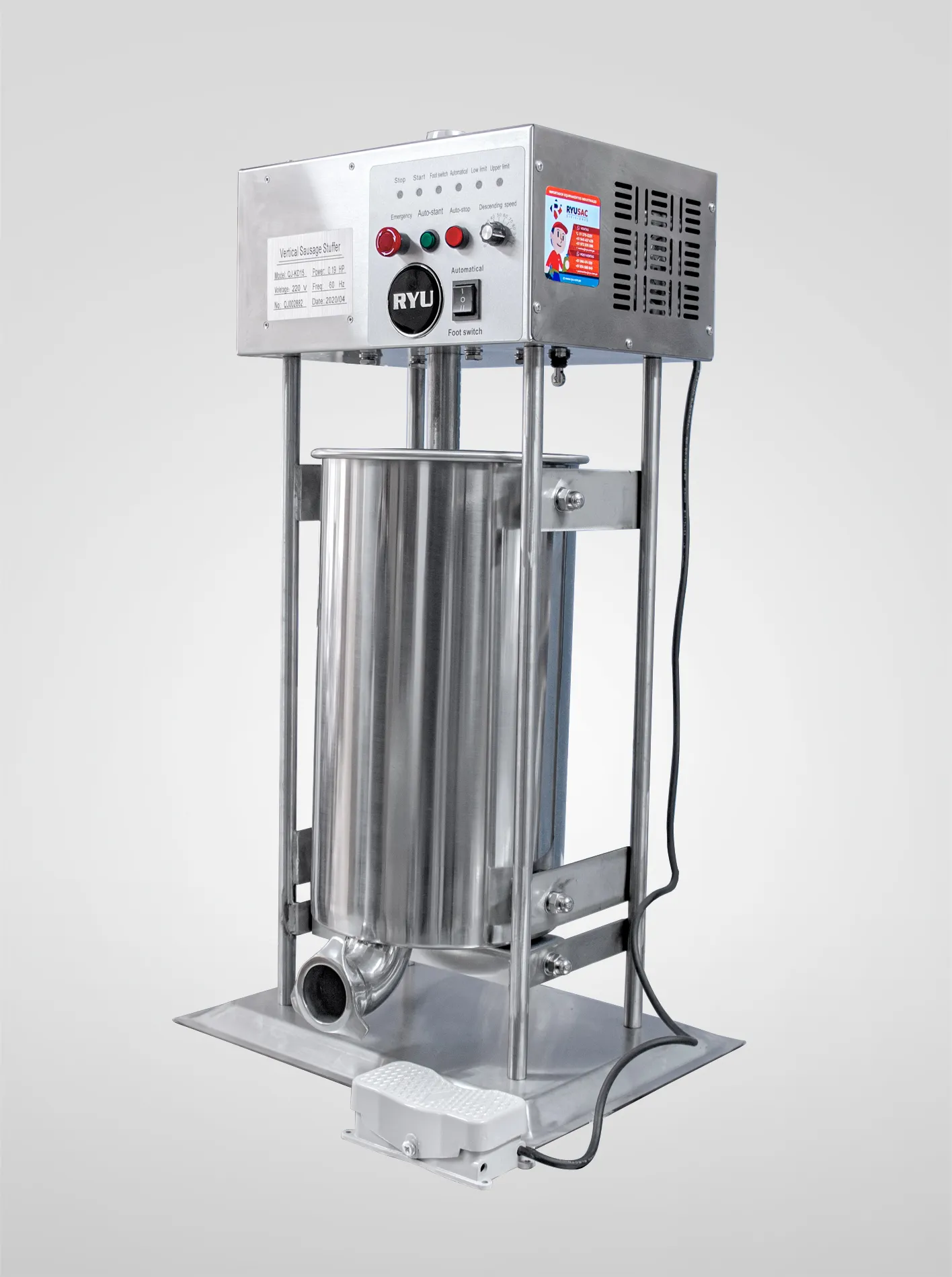 Embutidora Eléctrica 15 Litros - RYU miniatura 5